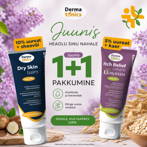 Dermatonics Dry Skin balm ja Itch Relief Cream 1+1 pakkumine